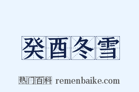 癸酉冬雪是什么意思的图片
